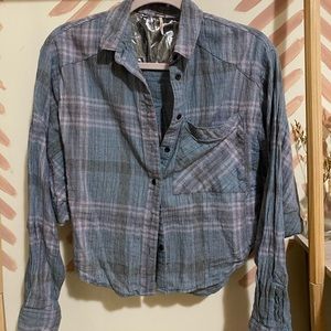 Free People Plaid Top